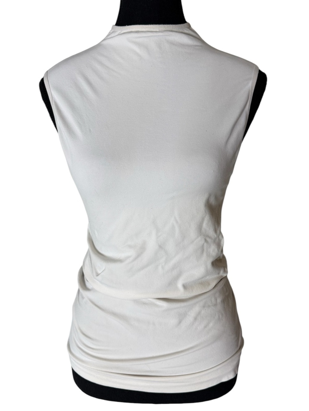 BABATON Cream White Mock Neck Tank Top Muscle Shirt Size Medium
